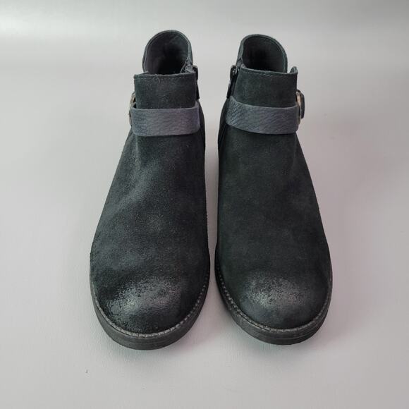 Clarks Demi Tone Womens Ankle Boot Black Suede Side Zip US Size 8.5 - Picture 4 of 10